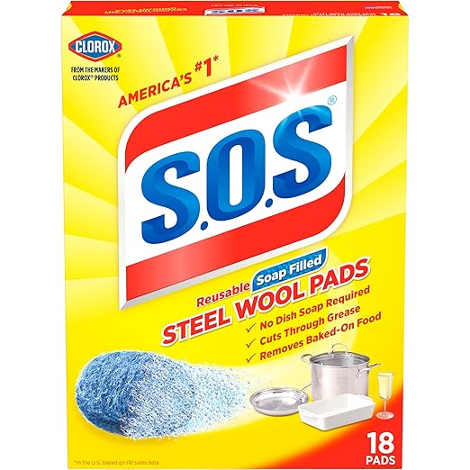 S.O.S Steel Wool Soap Pads, 18 Count