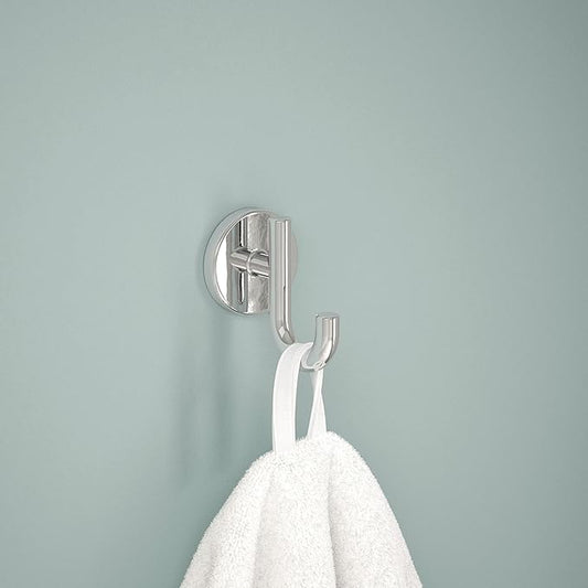 Delta Trinsic (1-Pack) Towel Hooks Polished Chrome Single Bathroom Hooks Wall Mounted for Robes & Towels Hand Towel Hook Holder Kitchen, Bathroom Accessories