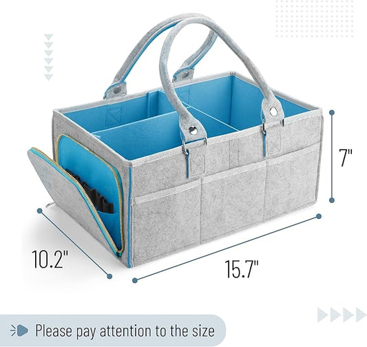 Mr. Pen- Baby Diaper Caddy Organizer, Blue Inside, Diaper Organizer, Car Diaper Caddy