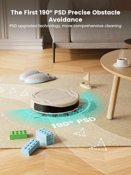 Lefant M210 Pro Robot Vacuum, Strong 4000Pa Suction, 200 Min Runtime, Super Slim Thin, Low Noise, Self-Charging, Wi-Fi/App/Alexa Control, Ideal for Pet Hair & Hard Floors