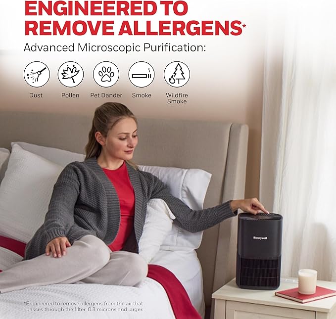 Honeywell Genuine “O” HEPA Air Purifier Filter Replacement for Honeywell Allergen Plus Tabletop Air Purifiers HPA120 & HPA125, 3-in-1 with Pre-Filter, HEPA & Carbon–Captures up to 99.97% of Allergens