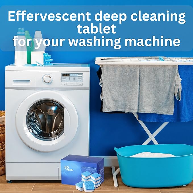 Professional Washing Machine Cleaner Tablets – Deep Clean Formula, Removes Limescale & Odors – 60 Tablets, 2-Pack