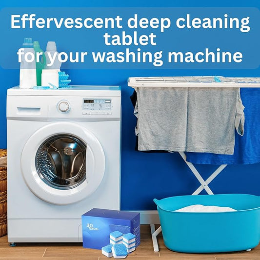Professional Washing Machine Cleaner Tablets – Deep Clean Formula, Removes Limescale & Odors – 60 Tablets, 2-Pack