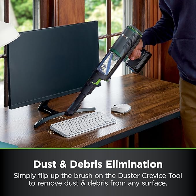 Shark PowerBoost Cordless 2-in-1 Car/Home Handheld PowerVac, Powerful Suction, 40 Minute Runtime, Portable, 3 Cleaning Modes, LED Screen, Furfins Tool, Duster Crevice Tool, Charcoal, BH102