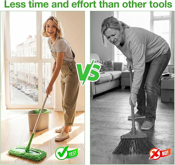 Mop Pads for Swiffer Sweeper Reusable Mop Dry Wet Mop Pad Refills Microfiber Replacement Sweeping Cloths Floor Cleaning Mopping Pad (5PCS)