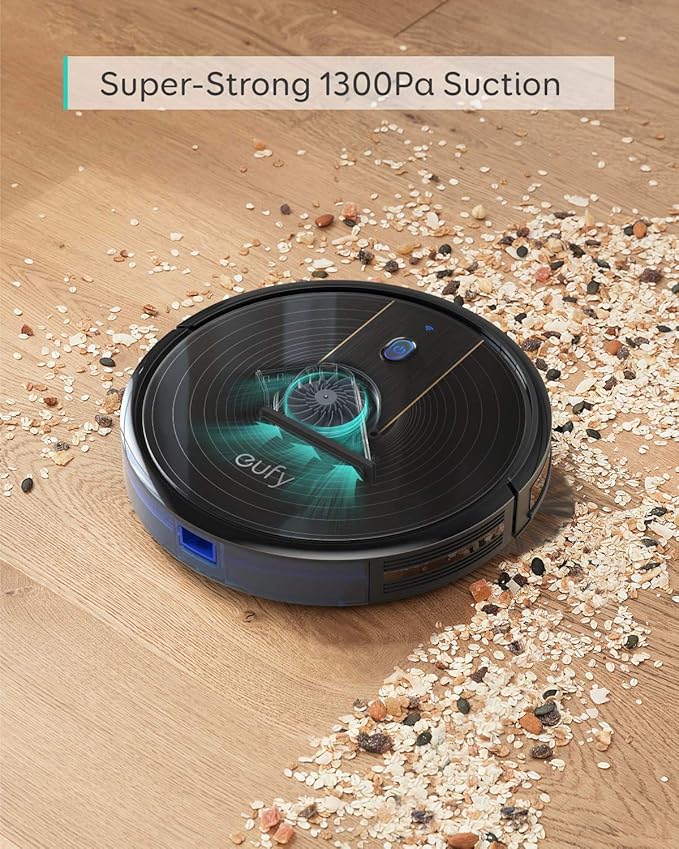 eufy by Anker, BoostIQ RoboVac 15C, Wi-Fi, Upgraded, Super-Thin, 1300Pa Strong Suction, Quiet, Self-Charging Robotic Vacuum Cleaner, Cleans Hard Floors to Medium-Pile Carpets (Black)