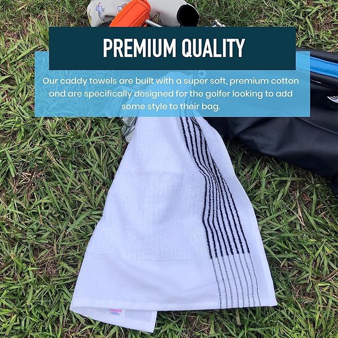 Caddy Golf Towel - Extra-Large 22” X 44” Caddie Towel Used by Tour Professionals, Premium Soft Cotton, Superior Absorption Caddy Towel | 5 Stylish Colors