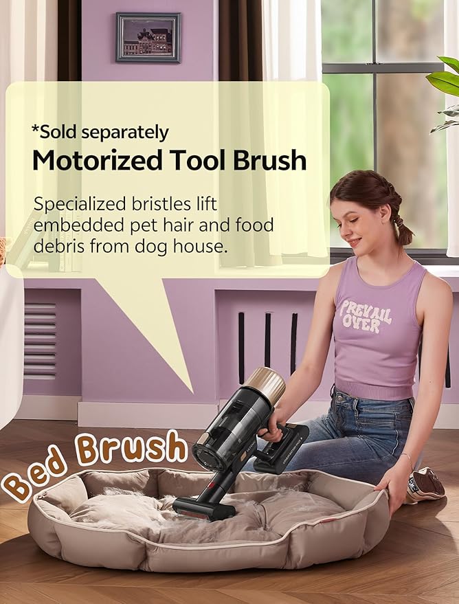 Ultenic Cordless Vacuum Cleaner, 550W 50KPA 65min Runtime, Stick Vacuum with Green Light, Self-Standing & 180° Lay-Flat, Anti-Tangled Brush, Vacuum Cleaners for Home/Hard Floor/Carpet/Pet Hair, U15