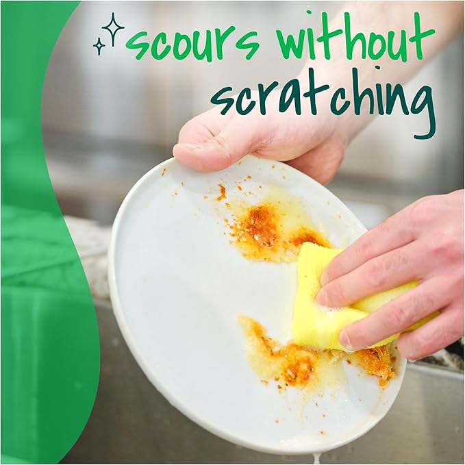 Scotch-Brite Dobie Pads, Dobie Sponge for All Purpose Cleaning of Kitchen, Bathroom, and Household, Non Scratch Dobie Cleaning Pads Safe for Non-Stick Cookware, 24 Dobie Pads