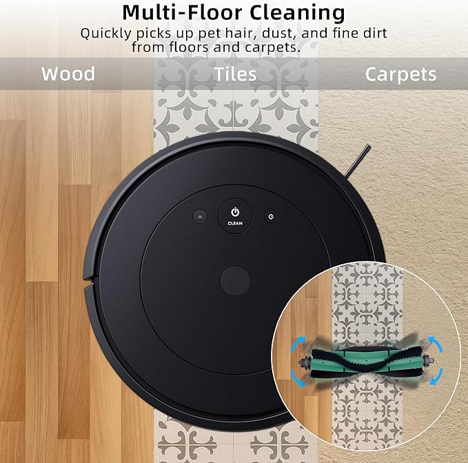 Accessories Kit Compatible with iRobot Roomba 104/105 Vac & Combo, Essential Q0120, Q0520, Y0110, Y0140, Q011 Robot Vacuum Replacement Parts,2 Main Brush, 8 Side Brush, 8 HEPA Filter (18 Pack)