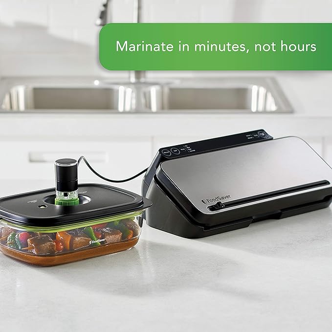 FoodSaver Preserve & Marinate Vacuum Containers, 10 Cup, BPA-Free, Dishwasher Safe, Clear