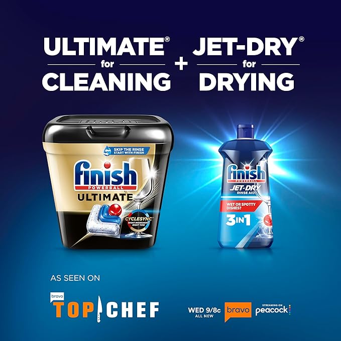 Finish Ultimate Dishwasher Detergent- 28 Count - With CycleSync™ Technology - Dishwashing Tablets - Dish Tabs