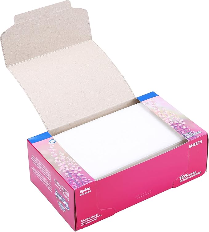 Clorox Fraganzia Fabric Softener Dryer Sheets | Scented Laundry Dryer Sheets for Great Smelling Clothes | Fresh Spring Scent Laundry Sheets, 105 Count - 6 Pack -BB0193PCS6