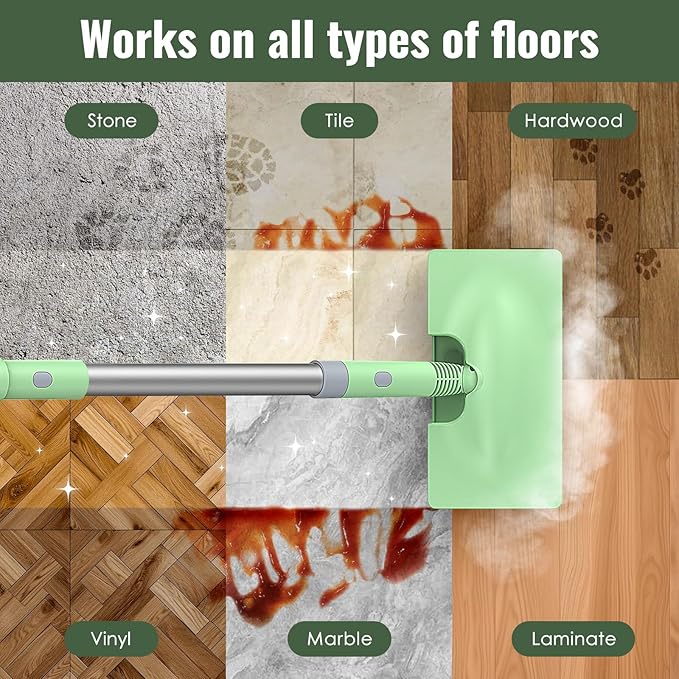 FEPPO Steam Mop & Detachable Handheld Steam Cleaner for Home and Floor Cleaning,15s Heat-Up, 230°F Steamer for Deep Cleaning with Multi-purpose Attachments Hardwood Floors, Tile, Grout,