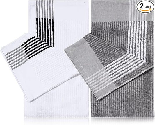 Buryeah Golf Towel 22 x 44 Inch Cotton Golf Caddy Towel Camping Large for Caddies Golfers Tour Players Club with Stripe