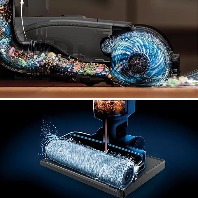 Shark HydroVac MessMaster Wet Dry Corded Vacuum Cleaner, 3-in-1 Multi-Surface Vacuum Mop & Self-Cleaning System, Lightweight, Powerful Suction, for Hard Floors & Area Rugs, Navy, WD161