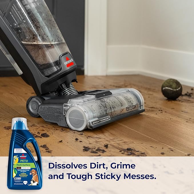 Bissell Multi-Surface Pet with Citrus, 3444G, 80oz, Safe on Sealed Hard Floors and Area Rugs, Removes tough pet messes and elimantes odors, Lemon Eucalyptus Essential Oils