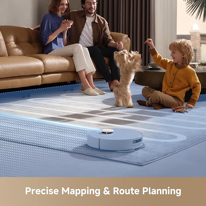 DREAME L40s Ultra CE Robot Vacuum and Mop Combo with Self-Emptying Dock, 13,000Pa Suction, Mop Self-Cleaning and Auto-Raising, Ultrasonic Carpet Sensing, Ideal for Pet Hair, Carpet and Hard Floors