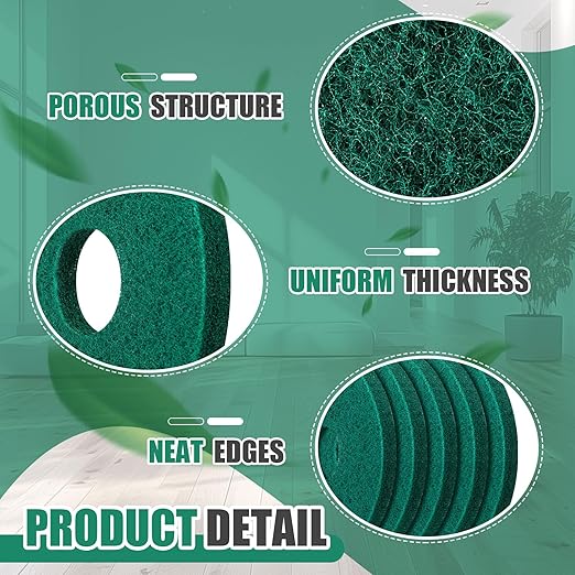 5 Pcs 12" Cleaning Orbiter Pads Commercial Floor Buffer Pads Hardwood Floor Maintenance Scrubber Polisher Cleaning and Stripping for Orbiter Machine (Green)