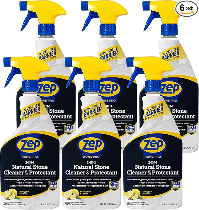 Zep NEW Home Pro 2-In-1 Marble, Granite & Stone Cleaner - 24 Fl. Oz. (Case of 6) - R49706 - Pro Trusted Cleaning Power: Now in Refreshing Scents & Family Friendly Formulas…