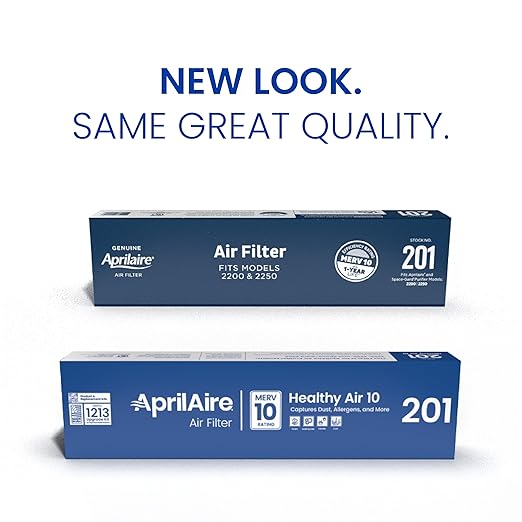 AprilAire 201 Replacement Furnace Filter for AprilAire or Space-Gard 2200 or 2250 Whole-House Air Purifiers - MERV 10, 20x25x6 Air Filter (Pack of 4)