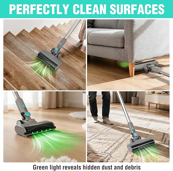 HAUSHOF Cordless Vacuum Cleaner with Auto Empty Station, 250W Motor, HEPA Filter, Anti-Tangle Brushroll, Stick Vacuum for Pet Hair, Hardwood Floors, Carpets