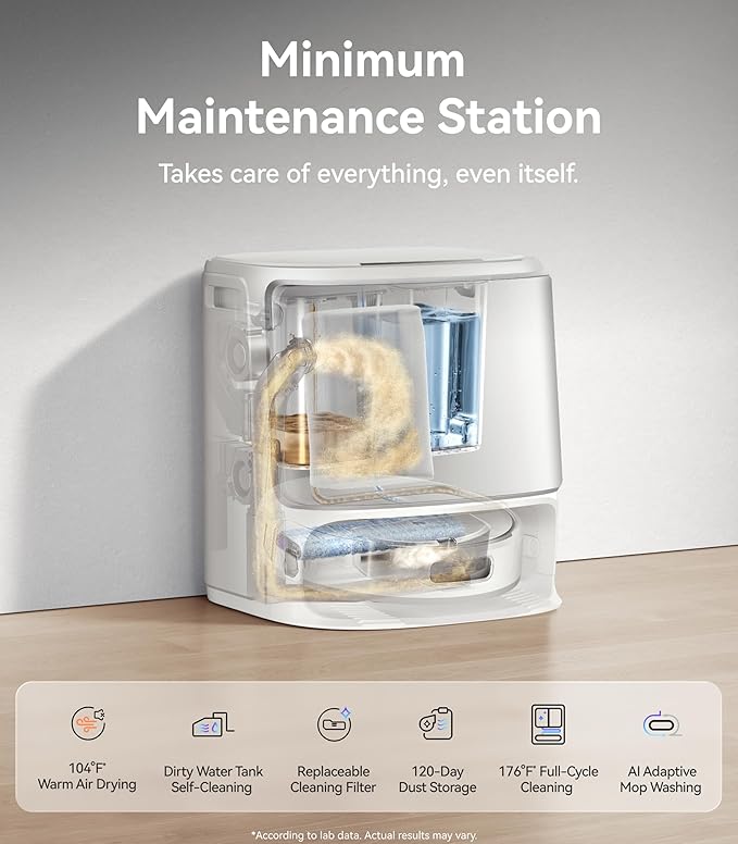 NARWAL Flow Robot Vacuum and Mop Combo, FlowWash Real-Time Self-Cleaning Track Mop, 22,000 Pa Suction, Dual-Camera AI Obstacle Avoidance, Carpet & Edge Cleaning, Self-Emptying Robot Vacuum