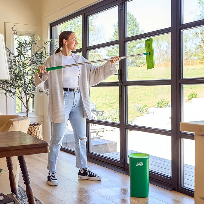 Libman Rinse 'n Wring Mop and Bucket System | Microfiber Floor Mop | Hardwood Floor Cleaner | Wet & Dry Mop | Clean & Dirty Water Chambers | Power Blades | 1 Total Microfiber Pad