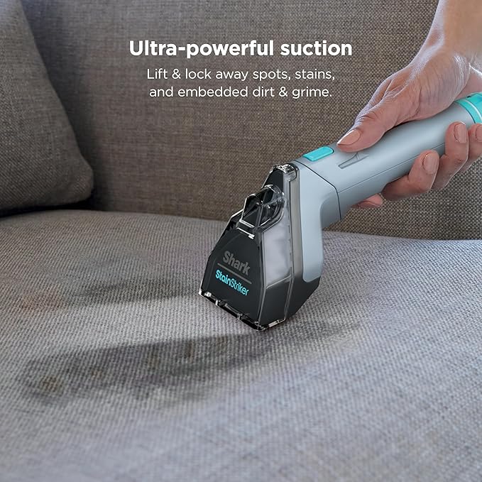 Shark StainStriker Portable Carpet Upholstery & Area Rug Cleaner, Stain & Odor Remover, Perfect for Car Interiors, Nordic Blue, PX202BRN