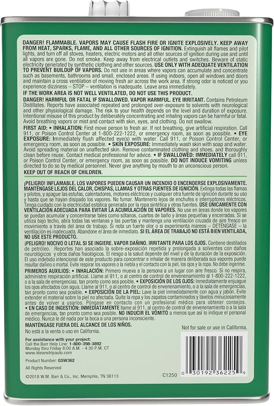 Klean-Strip Prep-All Wax and Grease Remover, Multi-Surface Paint Prep Cleaner, Effective for Auto Body, Garage, 1 Gallon