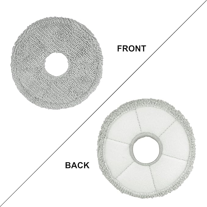 12 Pack Mop Pads for Dreame L40 Ultra/X40 Ultra/X50 Ultra/L50 Ultra/L10S Ultra/ L10s Pro Ultra Heat/L10S Ultra Gen2/L40S Ultra/X30 Ultra/L10 Ultra Robot Vacuum Parts Materials:Microfiber and Chenille