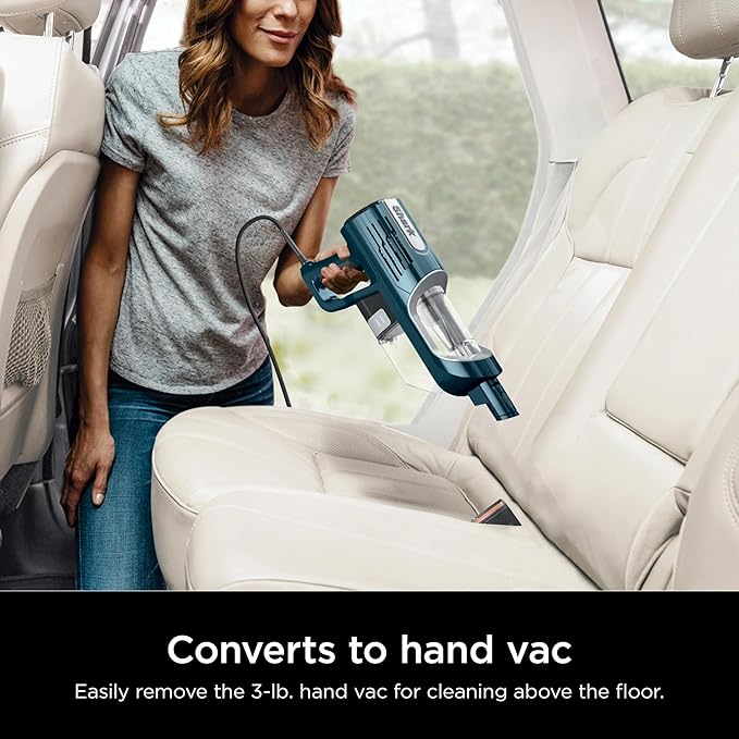 Shark HZ700 Ultralight PetPro Corded Stick Vacuum with PowerFins HairPro Odor Neutralizer Technology, Crevice & Upholstery Tool, Blue Iris (Renewed)