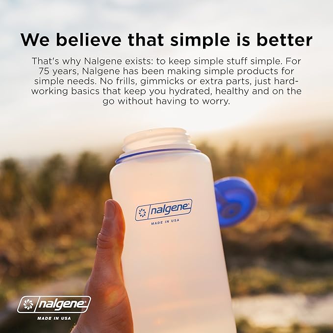 Nalgene Sustain Tritan BPA-Free Water Bottle Made with Material Derived from 50% Plastic Waste (Using ISCC Certified Mass Balance), 16 OZ, Narrow Mouth, Amethyst