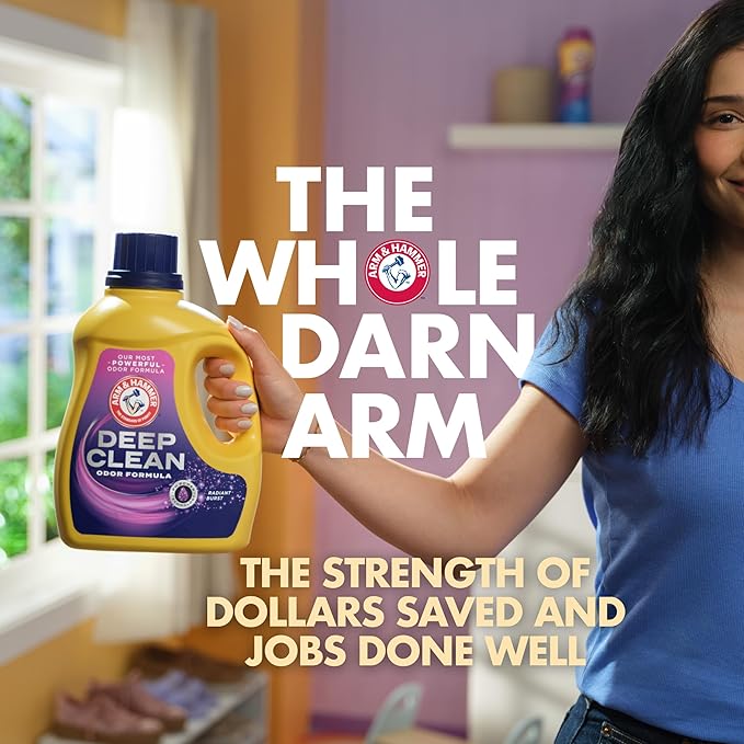 ARM & HAMMER Deep Clean Odor Formula, Liquid Laundry Detergent, 102 fl oz, 68 Loads