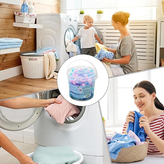 Laundry Detergent Pods - High Efficiency Washing Machine Tablets, Concentrated Cleaning Beads, Clothes Stain Remover Solution, Compact Apartment Dorm Supply, Deep Clean Sheets Towels Jeans