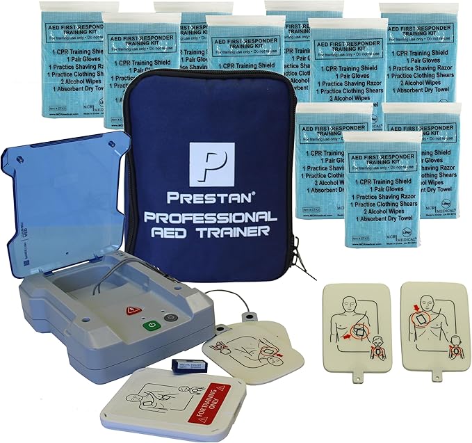 MCR Medical Prestan AED Plus Series, Replacement Pads, & Pack of 10 of CTK3