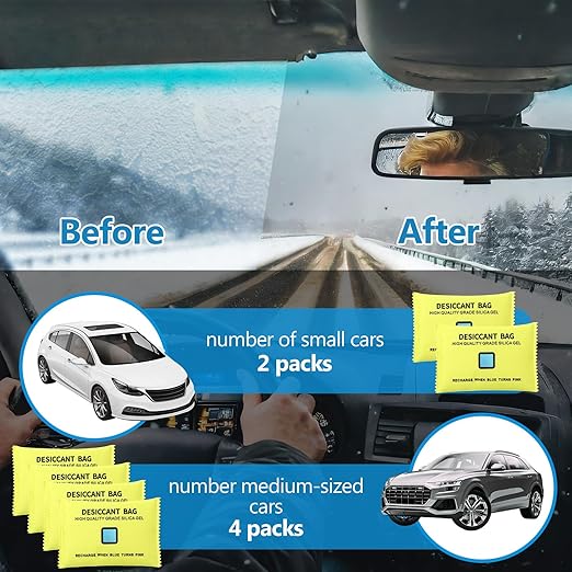 15 Pack 100 g Rechargeable Desiccant Packs Silica Gel Desiccant Moisture Absorbing Bag for Storage Reusable Car Dehumidifier Bag Bin Indicating Silica Gel Packet for Home (5 x 3.5 Inches)