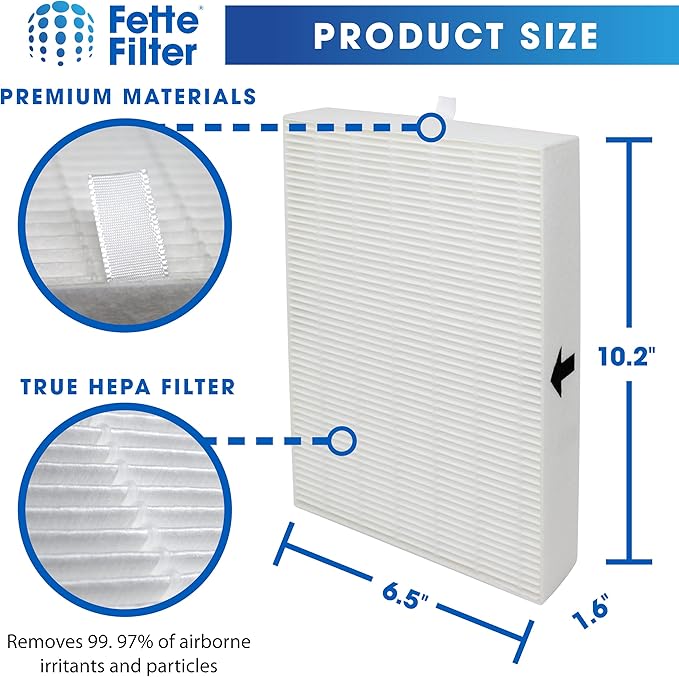 Fette Filter - 3 Pack Premium True HEPA H13 Filter R Compatible with Honeywell HPA Series Air Purifier