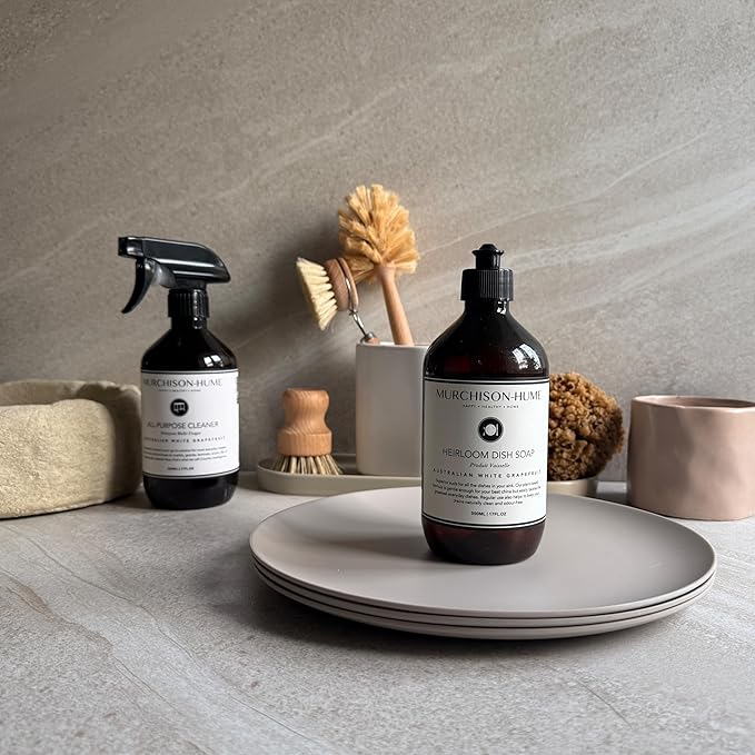 Murchison-Hume Natural Dish Soap – Plant-Based, Eco-Friendly Dishwashing Liquid – Tough on Grease, Non-Toxic & Safe for Sensitive Skin – 16 oz (Australian White Grapefruit)