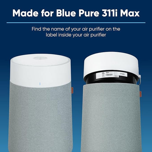 BLUEAIR Blue Pure 311i Max Series AllergenBlock Filter, Genuine Replacement Filter for Allergies, Pollen, Dust, Pet Dander, Fits Blue Pure 311i Max Air Purifier