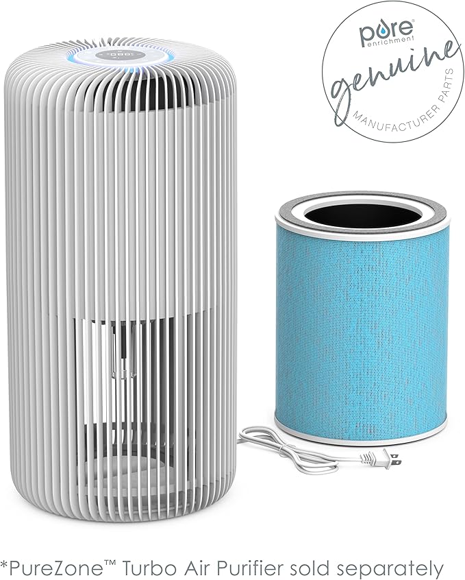 Pure Enrichment® Genuine 4-in-1 True HEPA Replacement Air Filter for the PureZone™ Turbo Air Purifier (PEAIRCYL)