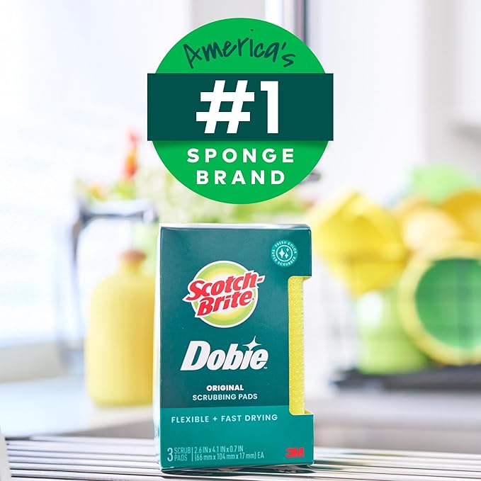 3M Scotch-Brite Dobie, 1 Pad each (Value Pack of 6)