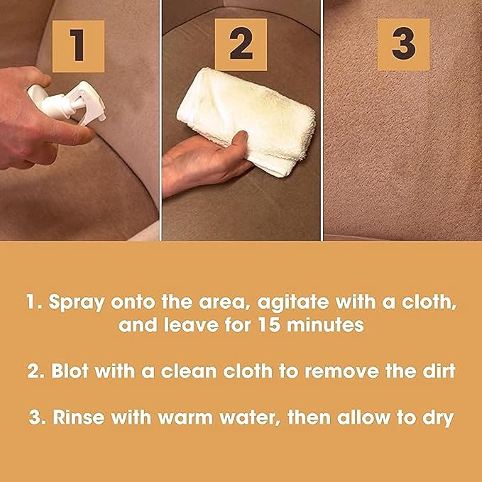 Furniture Clinic Fabric Cleaner | Everyday Cleaning Spray for Furniture, Fabric, Rugs, Carpet, Couches, Car Seats and More | Quick and Easy Application (17oz / 500ml)