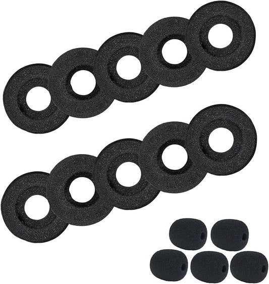 Replacement Ear Pads for Plantronics Headset Foam Ear Cushions Compatible with Plantronics Blackwire C320 3210 3220 3320 3225 HW251N HW261N HW510 HW520 HW720 H251N H261N H351N Headphones (10 Pack)