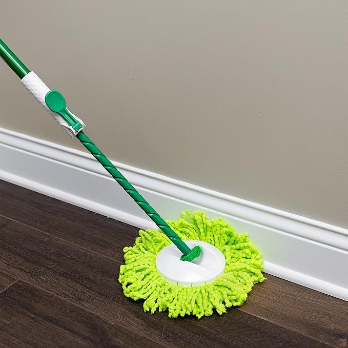 Libman Lightning Spin Mop System | Mop and Bucket with Wringer Set | Spin Mop | Mops for Floor Cleaning | Hardwood Floor Mop | 1 Total Mop Head Included