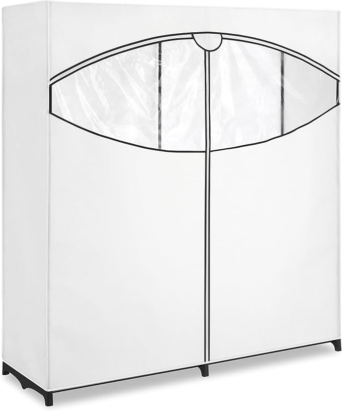 Whitmor Extra-Wide Clothes Closet, 60” with, White Cover