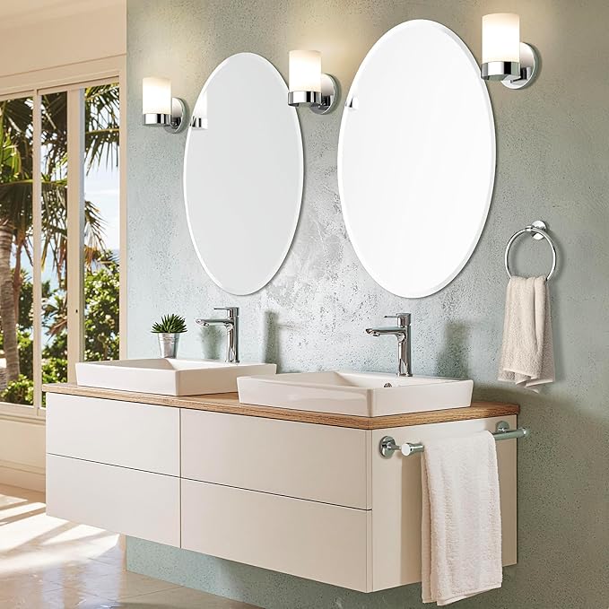 Gatco 5211 Gibson Towel Bar | Retro Modern Wall-Mounted Bathroom Towel Bar | Stylish Decorative Hardware, Heavy Duty Metal, EZ Ancor Mounting | Chrome Finish