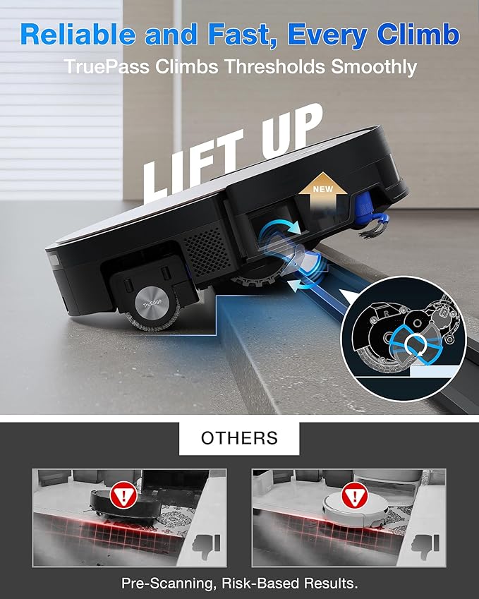 ECOVACS DEEBOT X11 PRO Omni Robot Vacuum and Mop, 19,500Pa Blast Suction, Instant Self-Cleaning Roller Mop, Zero-Tangle, Auto-Lift Mop for Carpet & Spill Protection, GaN Fast Charging for Large Homes