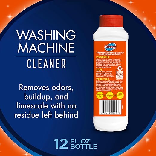 Glisten Dishwasher Magic Machine Cleaner and Disinfectant 2-Pack and Washer Magic Washing Machine Cleaner and Deodorizer 2-Pack