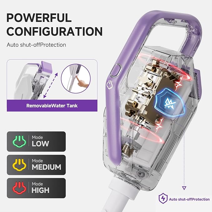 Steam Mop, Powerful Detachable Handheld Steamer with 350ml Tank, 23FT Power Cable, Steam Mops for Floor Cleaning, Tiles, Windows, Tile Grout, Carpets, Furniture